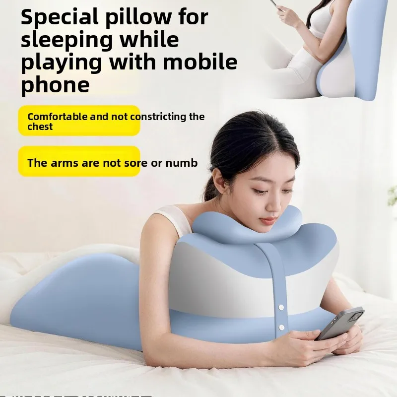 Multifunction Prone Pillow Bed Backrest Cushion for Adults Reading Phone Viewing Lounge Rest Bedroom Sofa Support 다기능 쿠션