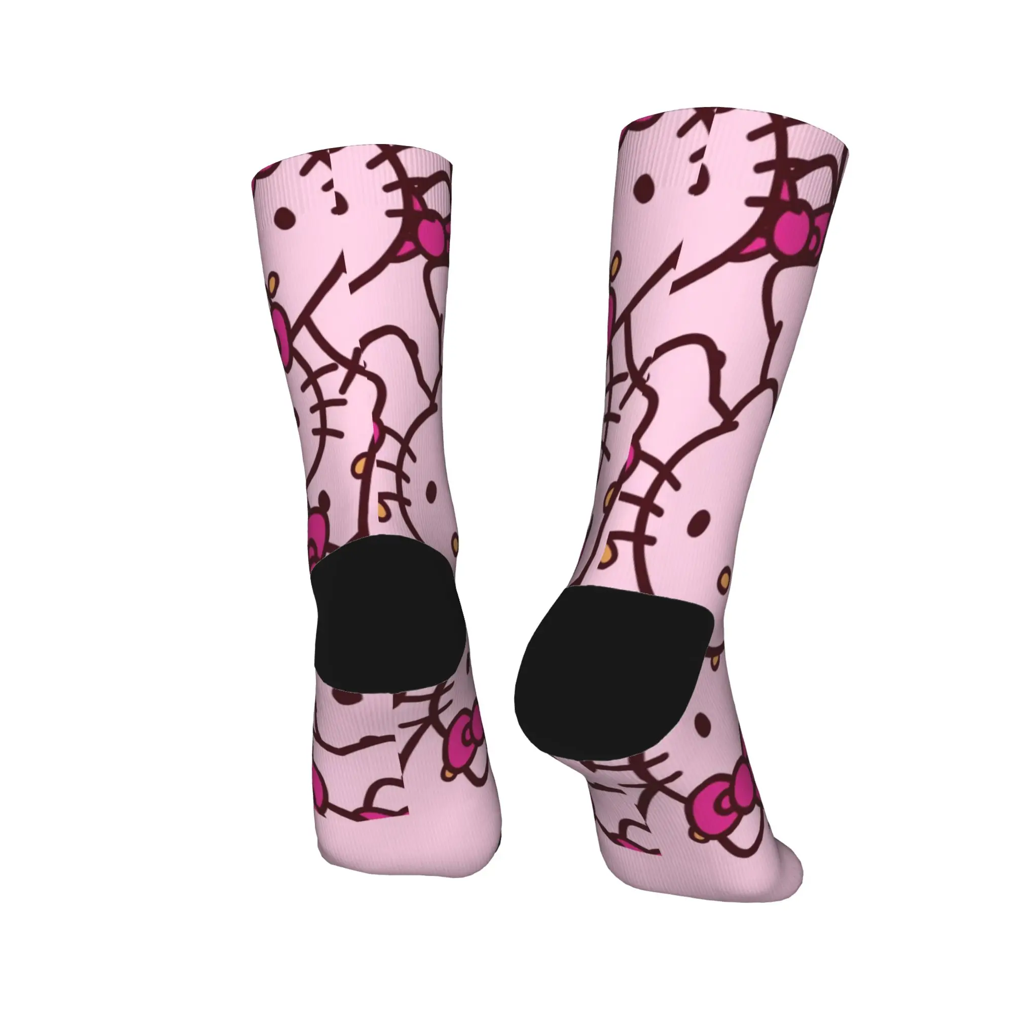 Skarpetki Hello Kitty Damskie Męskie Wygodne Skarpetki Kawaii Wiosenne Antypoślizgowe Skarpetki na Zewnątrz Personalizowane Skarpetki Prezent Urodzinowy