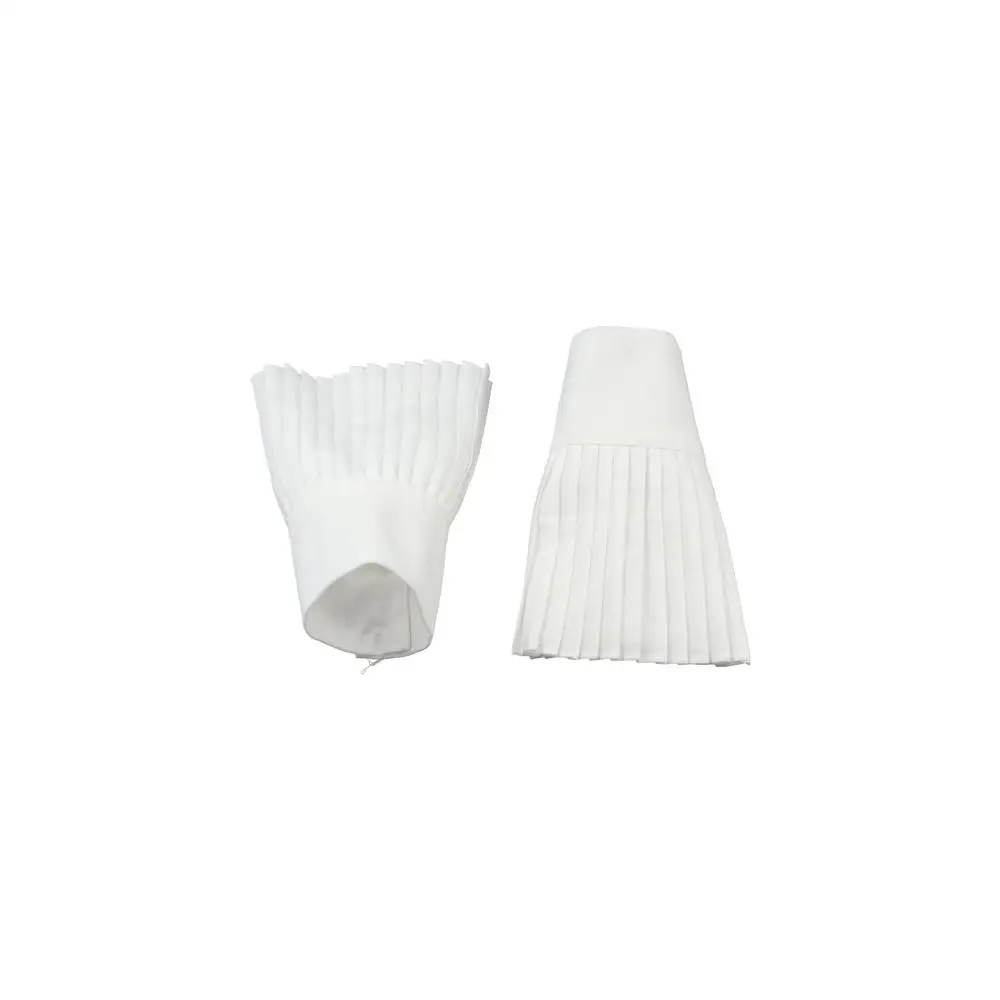 Ruffles จีบแขนปลอมที่ถอดออกได้ Cuffs Ruched ปลอม Flared แขนสายรัดข้อมือเสื้อกันหนาว Horn Cuffs ปลอม Cuffs สาว/ผู้หญิง
