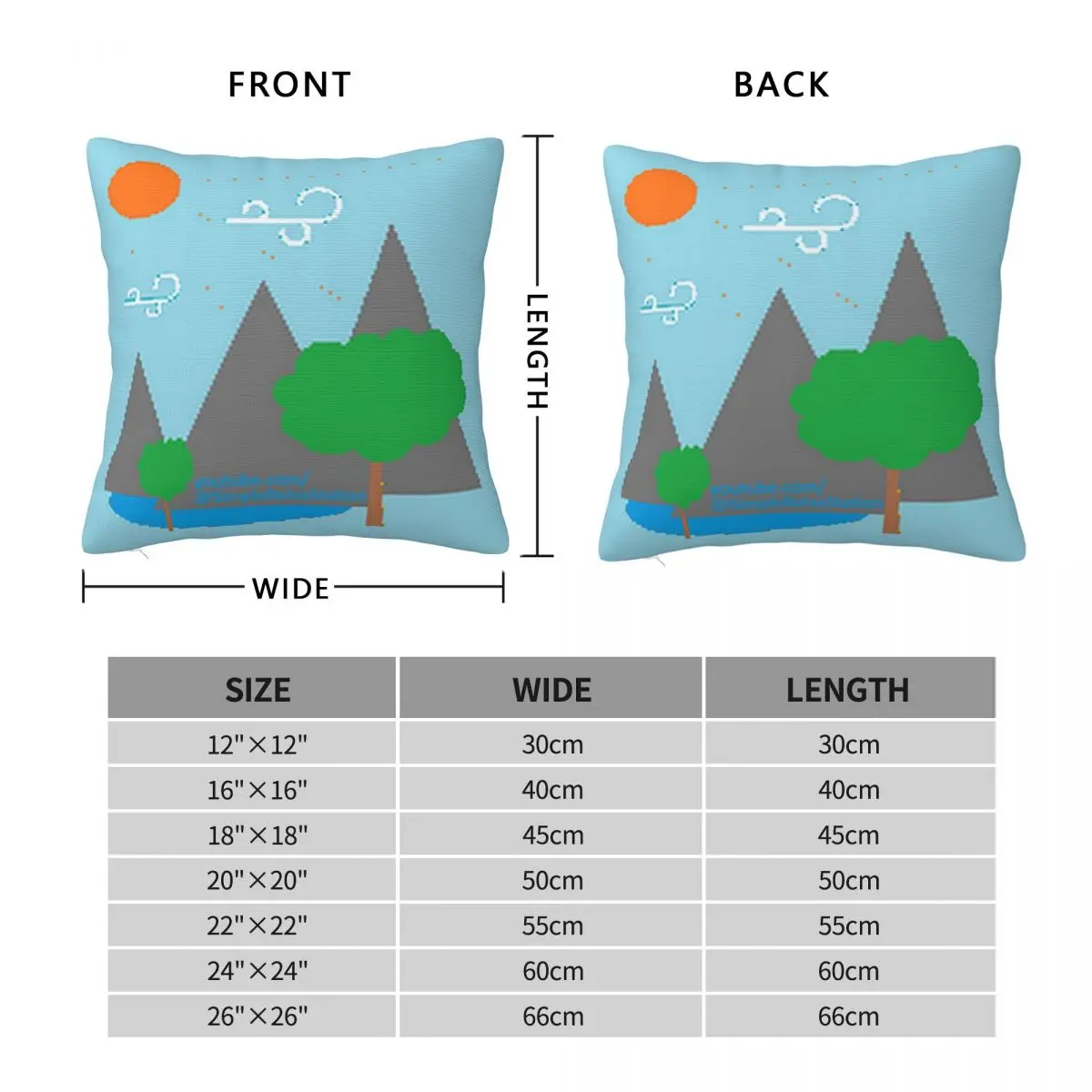 Simple Relax Station Youtuber Square Pillowcase Polyester Linen Velvet Pattern Zip Decorative Room Cushion Cover
