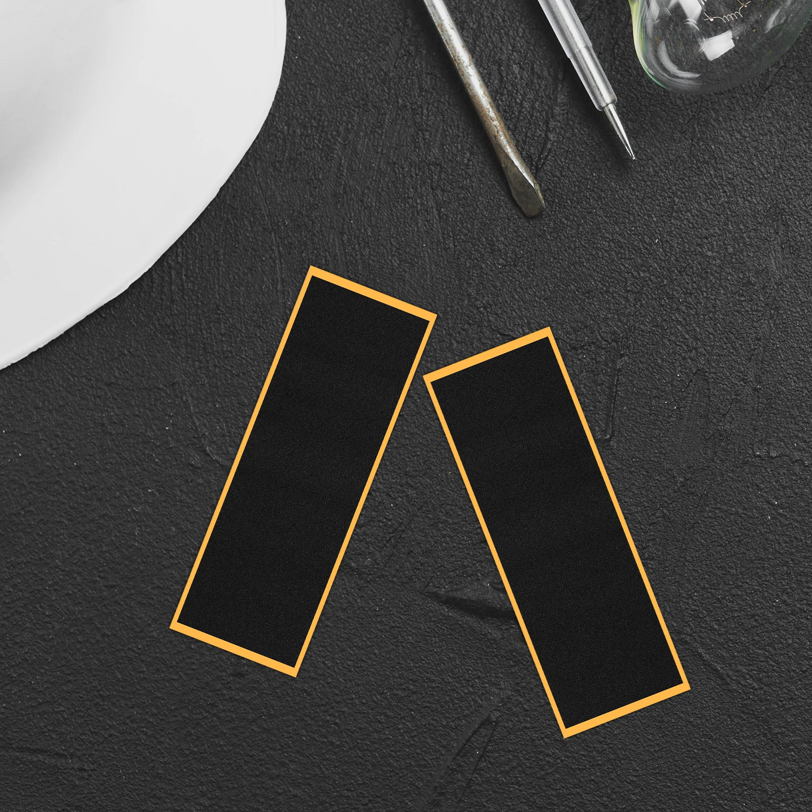 15 Uds. Pegatinas de espuma con cinta de agarre para diapasón, almohadillas negras de 38mm x 110mm para entrenamiento diario