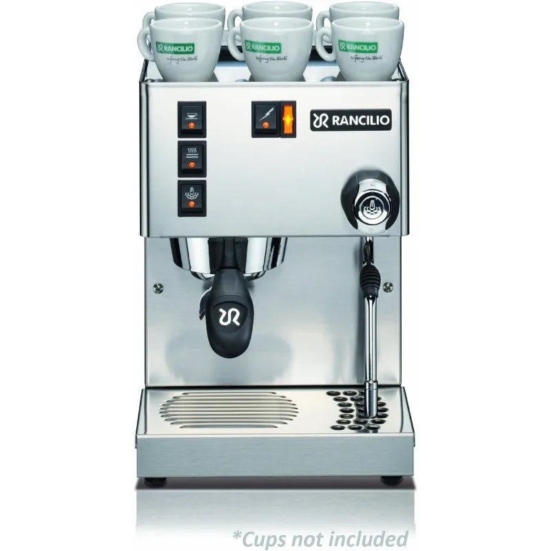 home.Silvia Espresso Machinet، 0.3 لتر، مع إطار حديد وألواح جانبية من الفولاذ المقاوم للصدأ، 11.4 × 13.4 بوصة