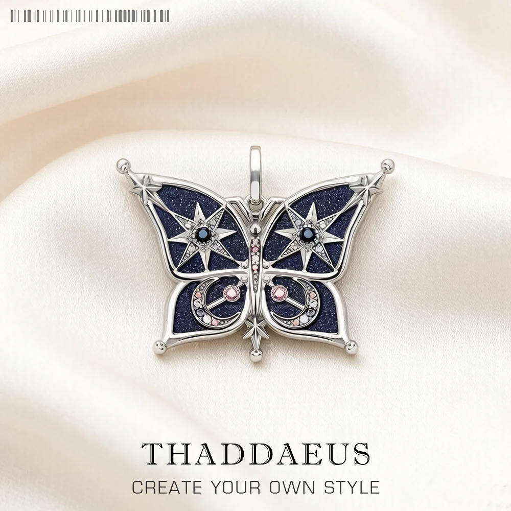 Pendant Endlessly Dreamy Blue Butterfly Fine Jewelry Bohemia Accessorie 925 Sterling Silver Gift For Women