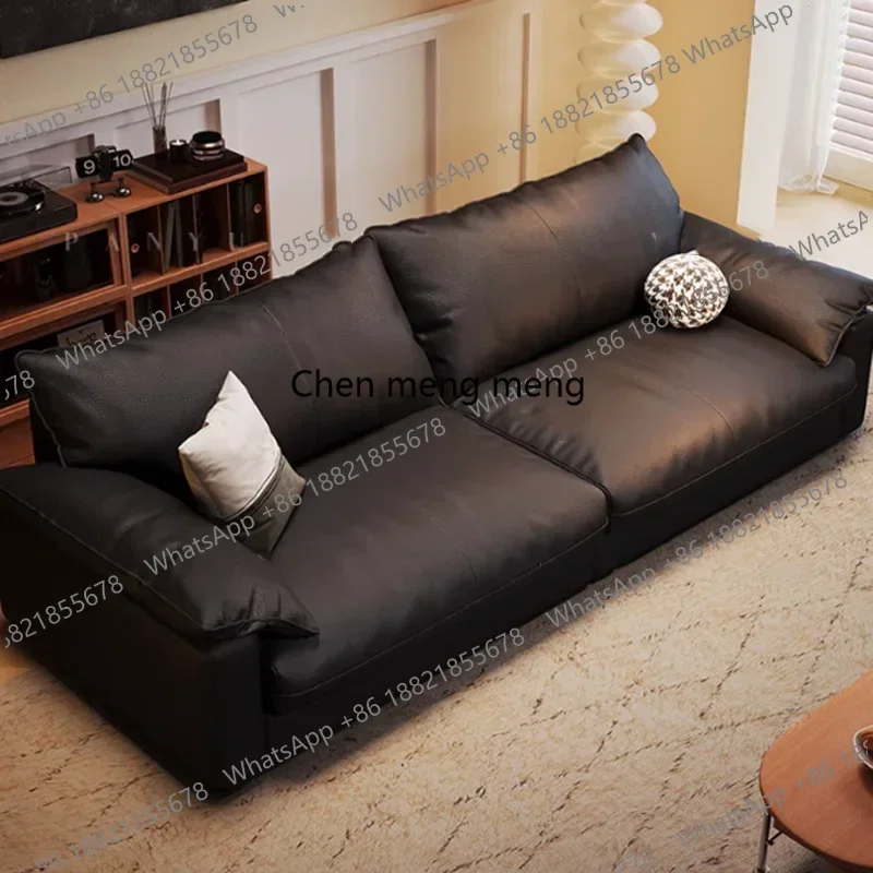 Q181 Designer European Living Room Sofas Luxury Black Modern Armchair Sofas Lounges Leather Nordic Replica Divano Trendy Furnitu