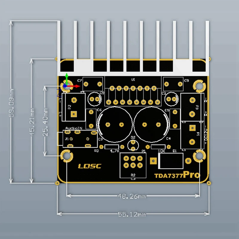 Placa amplificadora de potencia, Kit de amplificador de Audio 2,0 de doble canal, 30W + 30W, Clase AB, cc 12V, módulo de amplificador estéreo Digital TDA7377