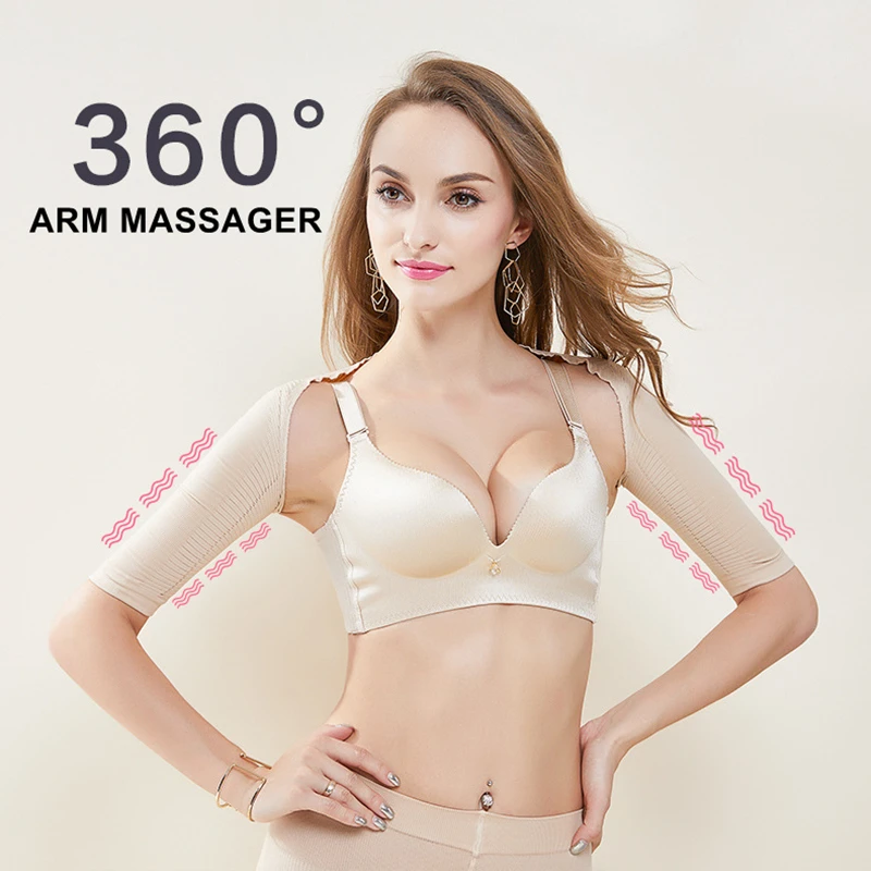 Women Upper Arm Compression Shaper Post Surgery Slimmer Sleeves Posture Corrector Tops Shapewear Back Double Shoulder Support