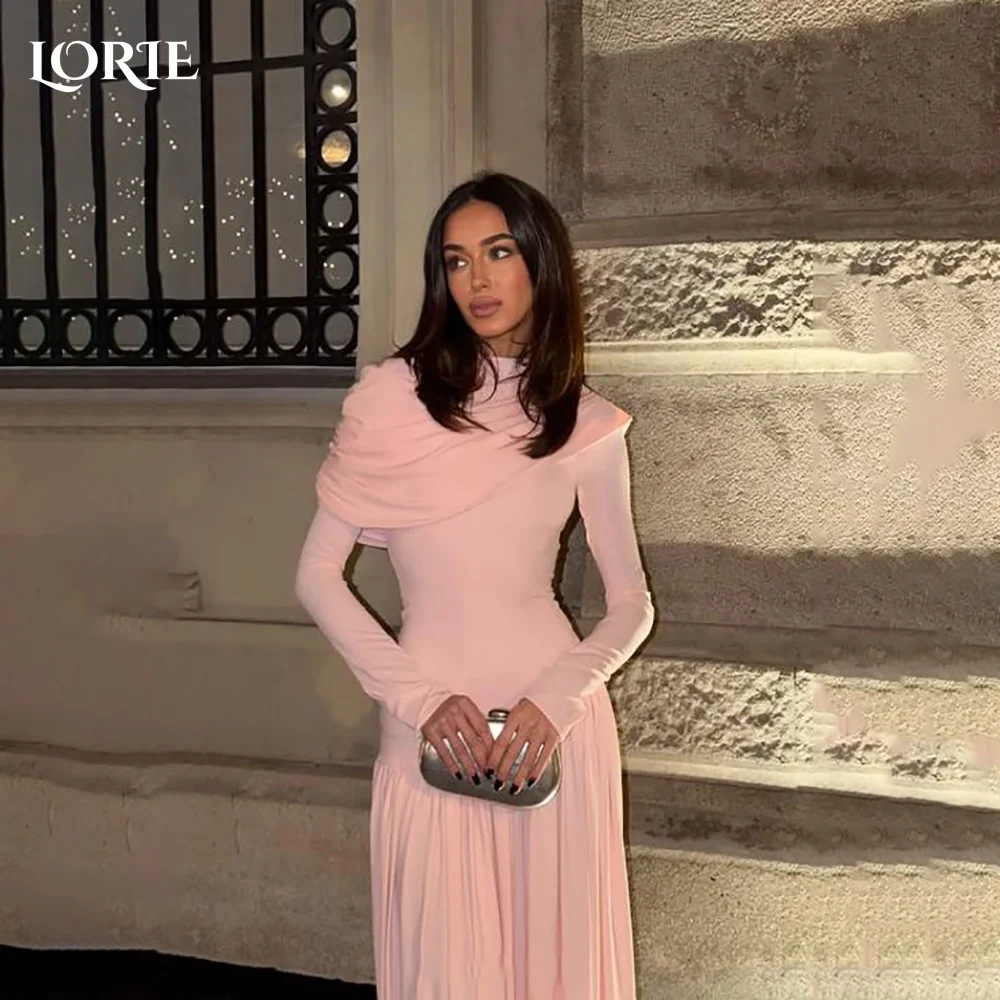 

LORIE Lace Saudi Party Dress Off Shoulder High Slit A-Line Evening Dress Prom Dress Chiffon Illusion Party Gown Club Customized