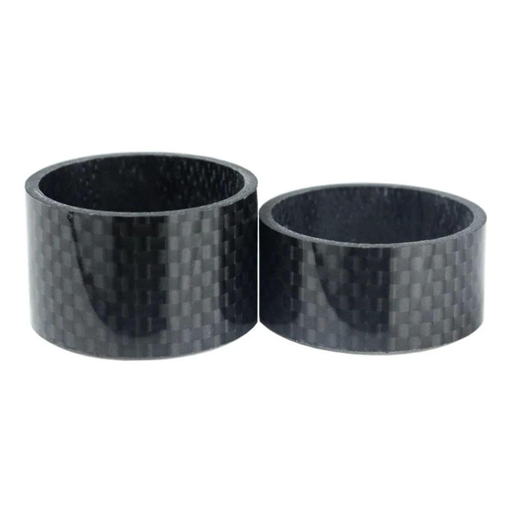 Sleek and Lightweight Complete Set of Five Carbon Fiber Headset Spacers Designed Specifically for Mountain Biking