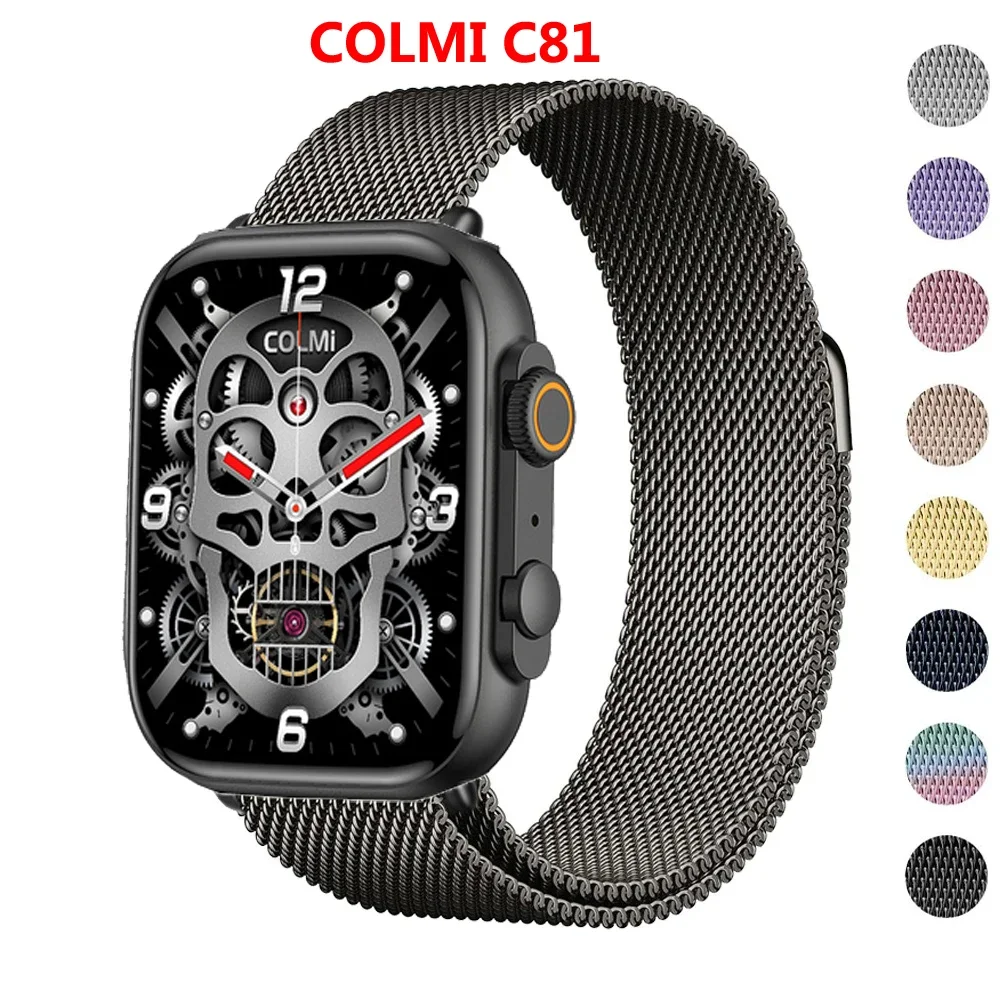 22mm Loop for COLMI C81 P71 P68 P60 Strap Magnetic Stainless Steel Metal Wrist Bracelet for COLMI P68 P60 Band Accessories