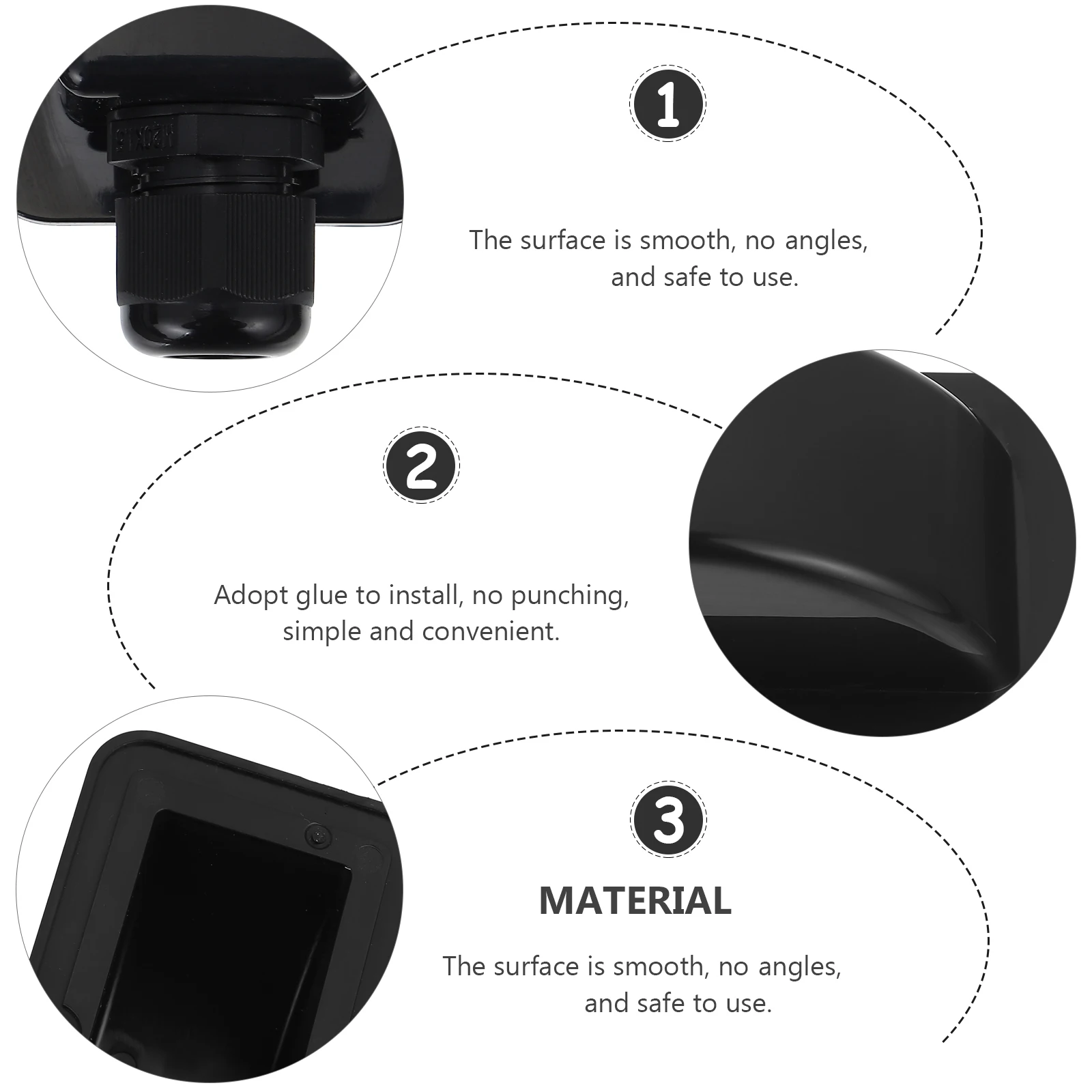 

Bracket Entry Weatherproof Electric Wire Solar Single Cable Entry Abs Connector Solar Cable Accessories Durable
