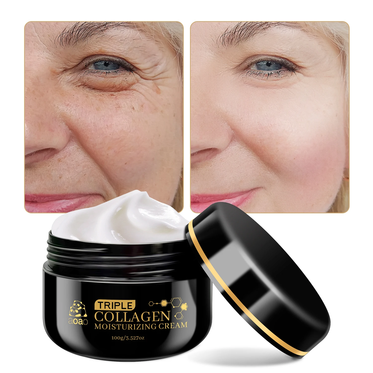 

Triple Collagen Men's Cream with Hyaluronic Acid & Vitamin C+E – Refreshing, Firming & Hydrating Face Cream