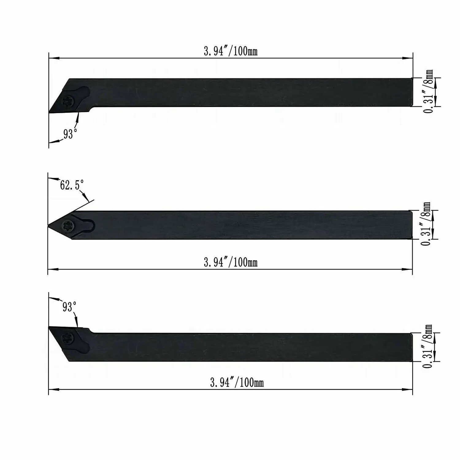 SDJCR/L SDNCN 0808H07 +DCMT070204 carbide insert cnc  External Lathe Turning Holder Cutting Bar