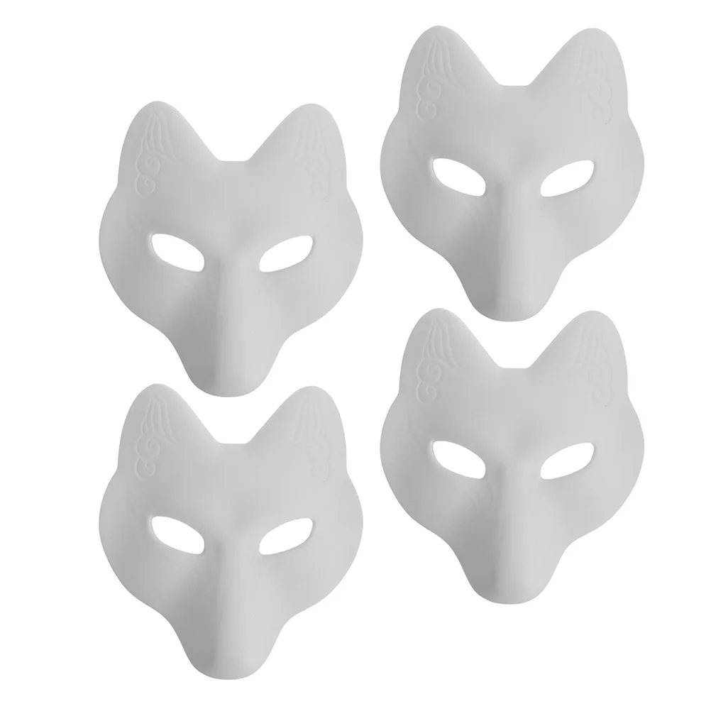 

4 Pcs Classic Fox Masquerade Fox Costume Accessory Halloween Costumes Prom Accessories Pu Masquerade Supplies