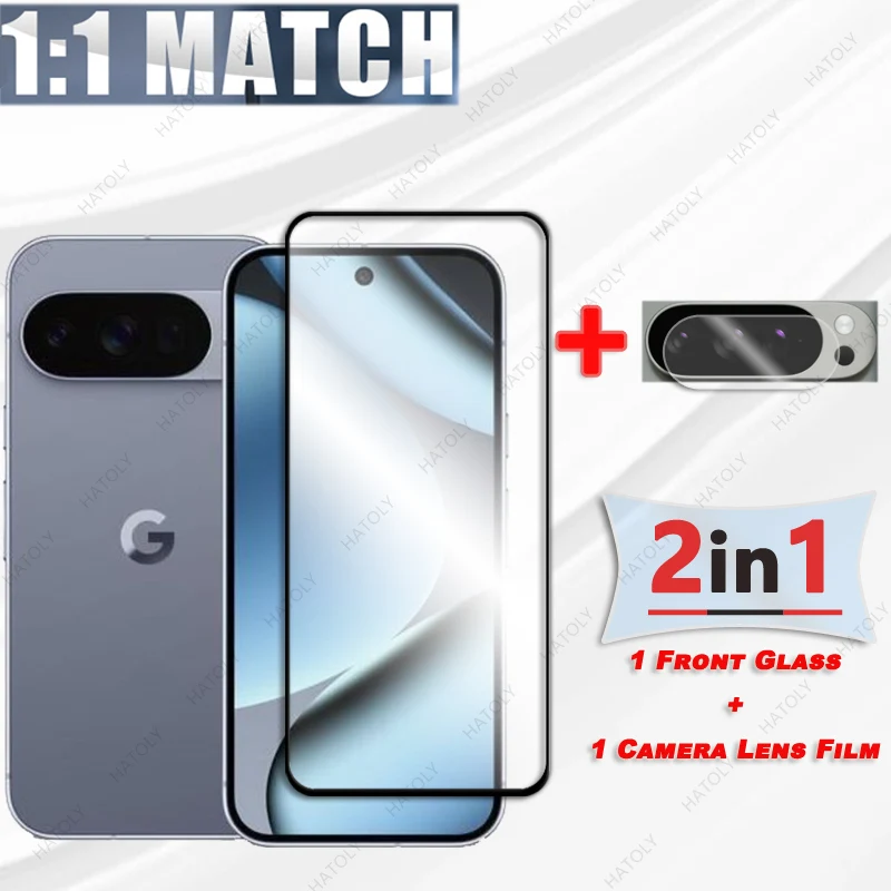 لجوجل بيكسل 10 برو XL الزجاج الأسود حافة طبقة رقيقة واقية ل بكسل 10 برو الزجاج المقسى حامي الشاشة حامي الكاميرا