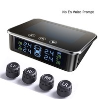 Wireless Car Tire Pressure Monitoring Solar TPMS Device With 4 Sensors LCD Display And Loud Alarm IP67 Waterproof