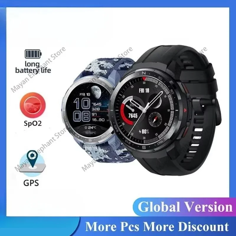 HONOR Watch GS Pro Global Version GPS Smartwatch Heart Rate Sleep Monitor Fitness Tracker Bluetooth Call Smart Watch for Men