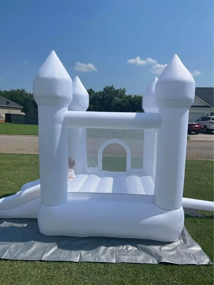 Customization Oxford 9x9x7ft White Bounce House With Ball Pit For Toddlers Inflatable Bouncy Castle Free Shipping To Door