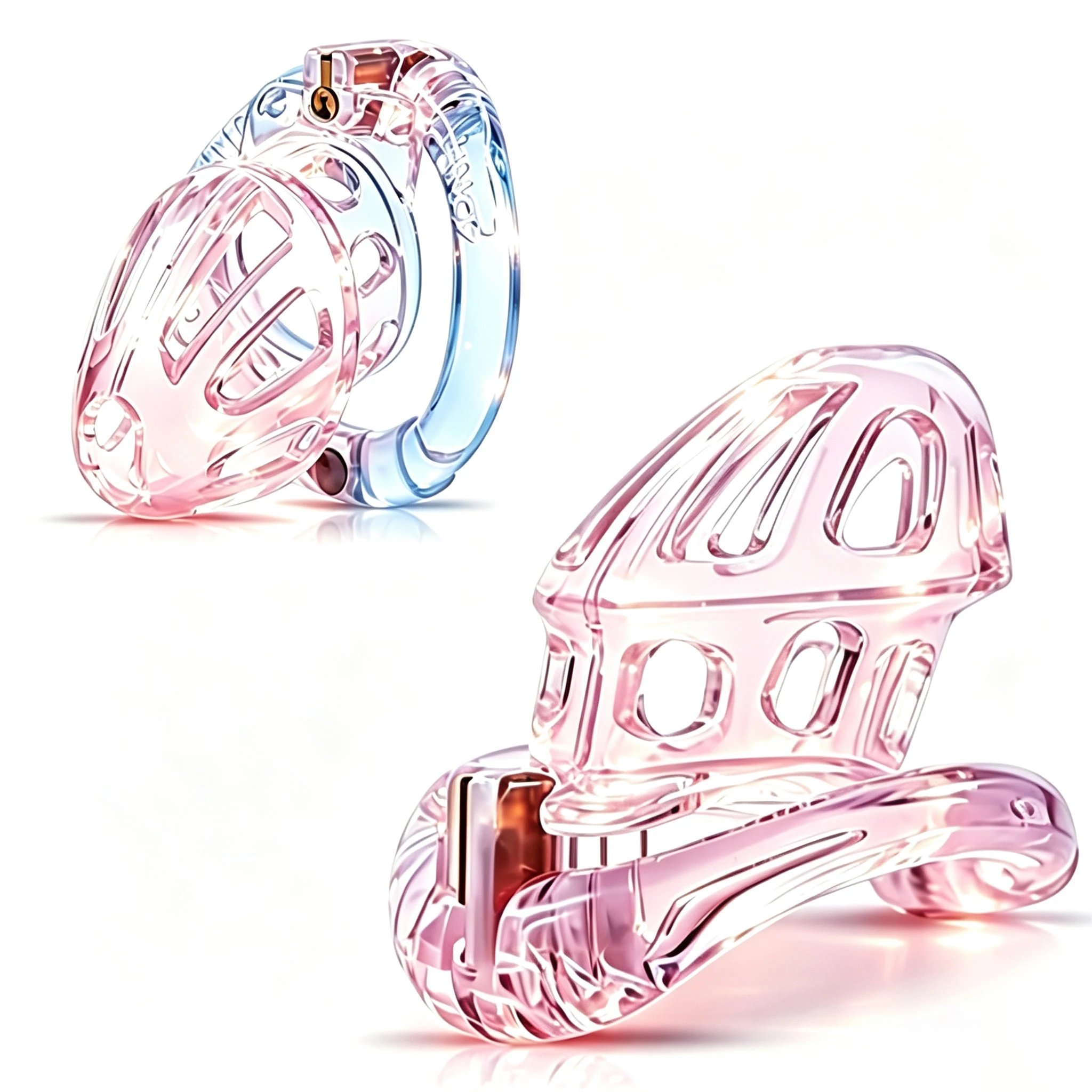 High Quality Openable Ring Design Male Chastity Cage Device With 4 Sizes Cock Ring Vent Hole Cock Cage Sex Toys Lock For Men
