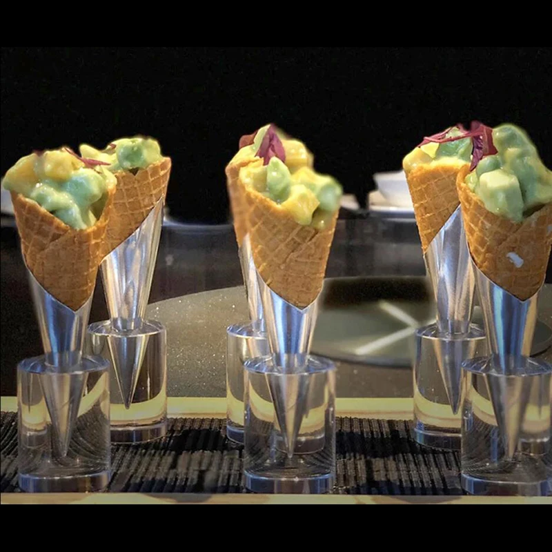 [F] Ice Cream Cone Display Holder Stand Sweet Tube Crispy Shelf Candy Acrylic Holder