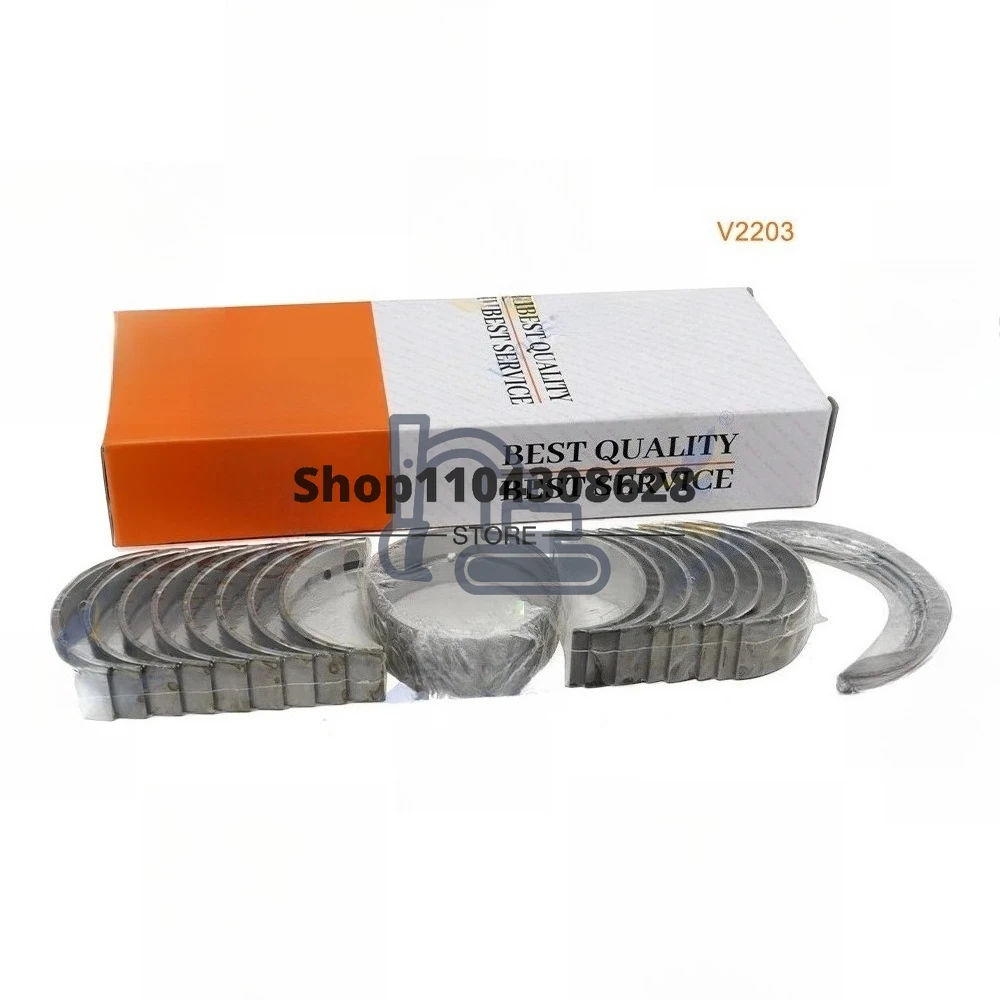 Main Bearing & Rod Bearing + Thrust Washer 52MM for Kubota Bobcat V2203 S175 S130 Engine Parts