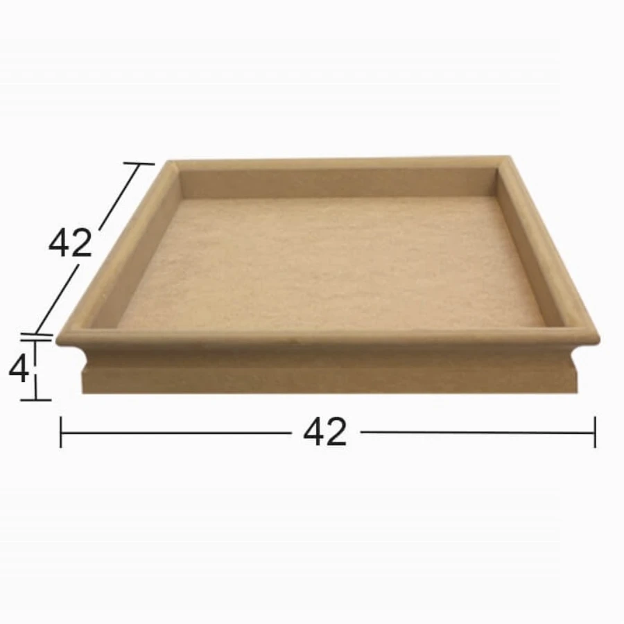 PA181 Big Square Embroidered Board, Unpainted Mdf Board