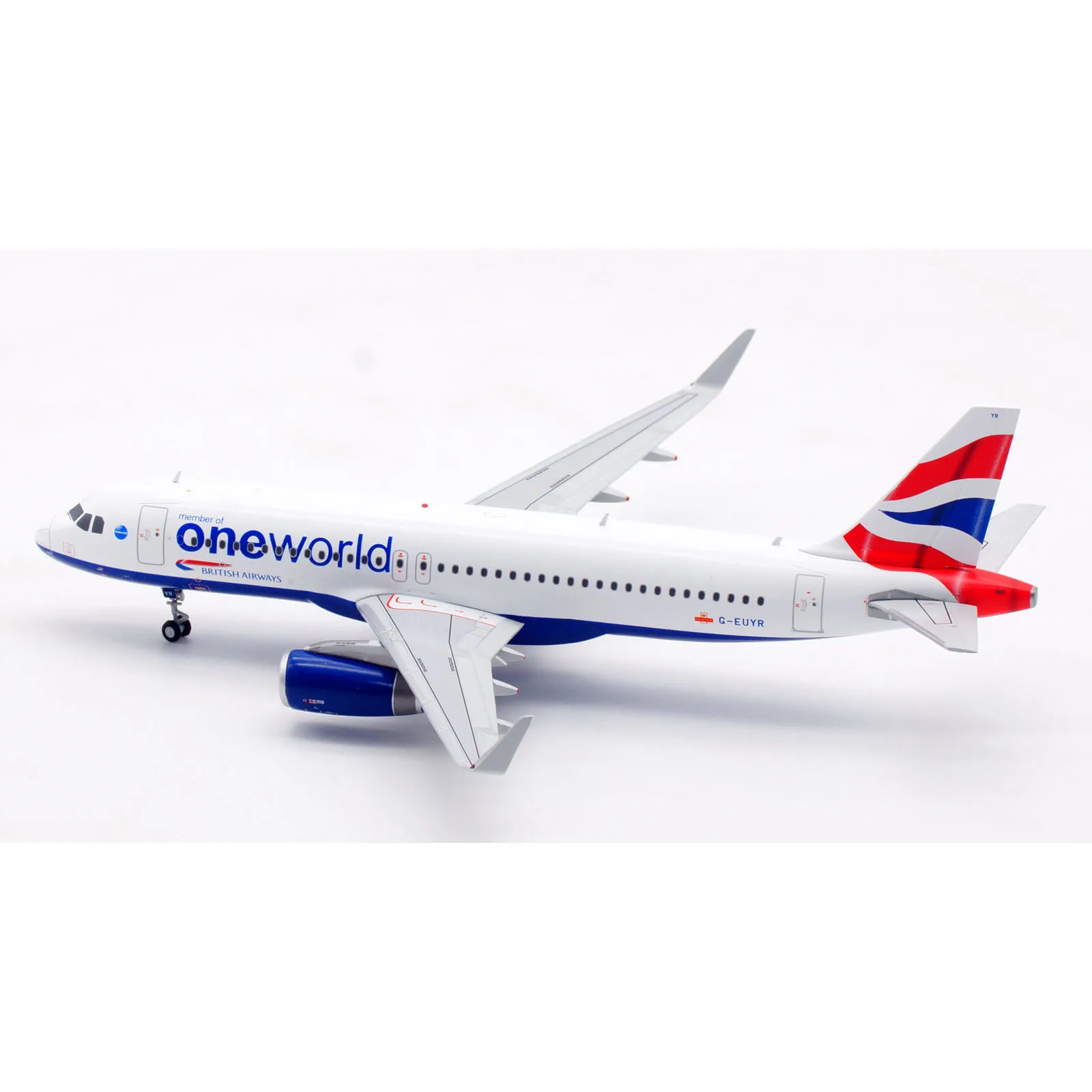 SA2058 سبيكة تحصيل طائرة هدية JC أجنحة 1:200 الخطوط الجوية البريطانية "Oneworld" ايرباص A320 دييكاست طائرة طائرة نموذج G-EUYR