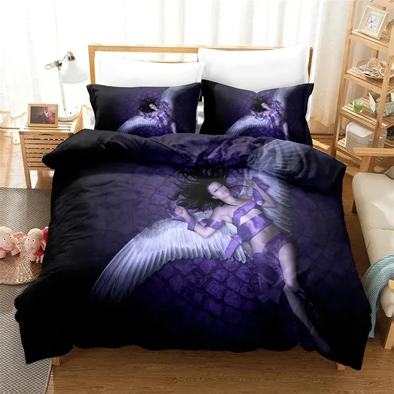 3D Print  Angel Bedding Set,Duvet Cover Comforter Bed Set Quilt Cover Pillowcase,King Queen Twin Size Boys Girls Adults