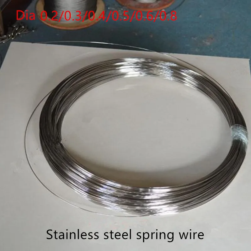 304 Stainless Steel Spring Wire 0.4/0.5/0.6/0.7/0.8/1/1.2/1.5/1.8/2mm Spring hard Steel Wire