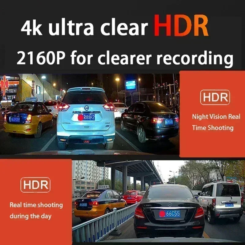 CamZhuX-gravador de vídeo do carro com visão noturna, DVR Dash Cam, UHD, 4K, 2160P, apto para Mazda CX-4 CX-5 CX-8 CX4 CX5 CX8 KF KG CX 4 5 8, 2017 ~ 2024