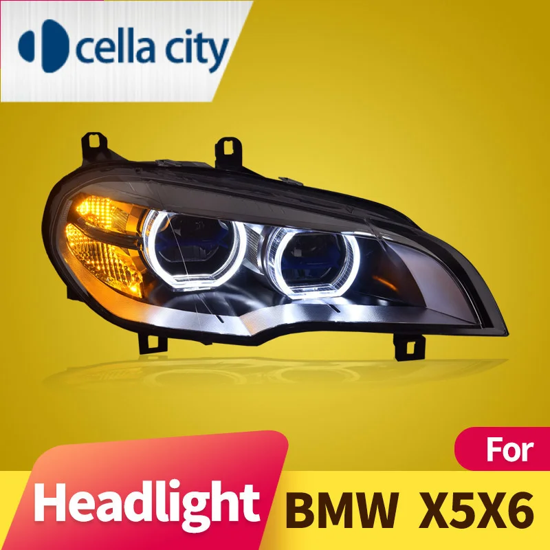 

Car Styling Head Lamp for BMW X5 E70 Headlights 2007-2013 X5 E70 Angel Eye Headlight LED DRL Signal Lamp Auto Accessories