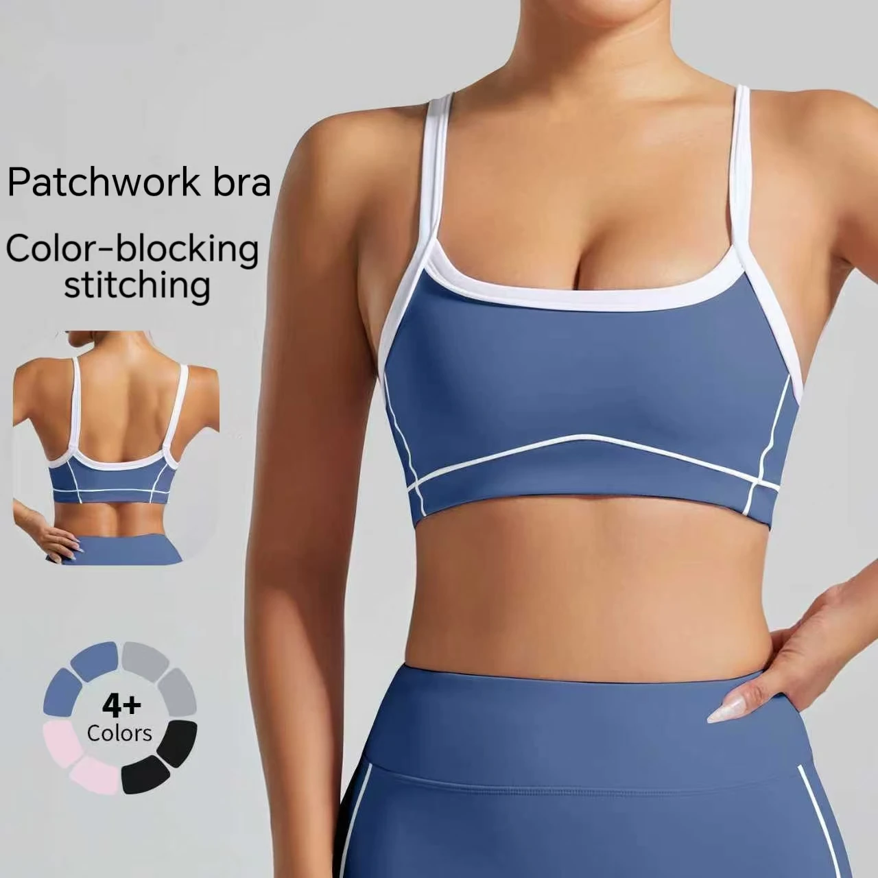 Hgc Women's Sports Bra Gym High Support Impact Push-Up Removable Chest Pad Sexy Fitness Underwear Pilates Yoga Tank Crop Top