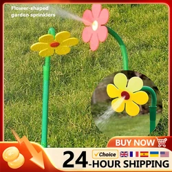 Garden Sprinkler Flower Shape Crazy Spin Sprinkler 720 Rotating Water Spray Toy for Yard Lawn Watering Irrigation Tool