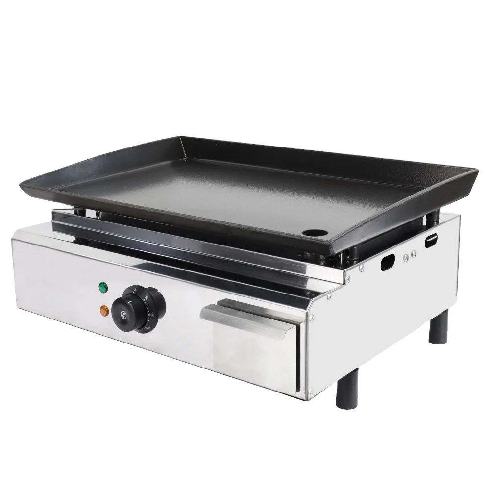 Commercial electric Griddle Hamburger Pancake Griddle Professional Stainless Steel Cast Iron Grill Griddle