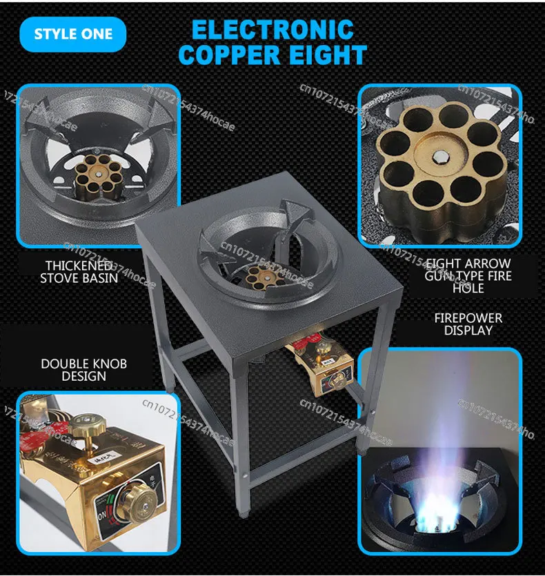 

Commercial Single - Gas Stove for Stir - Frying: High - Power Liquefied Gas or Natural Gas Stove