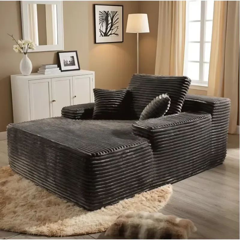 Hot-selling Compressed Foam Sofa No Assembly Required Corduroy Fabric Vacuum Compression Sofa Bed Lounge Couch