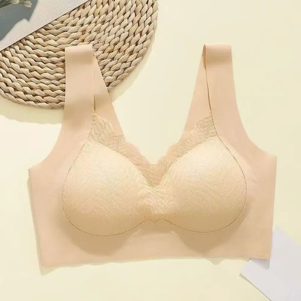 Reggiseno a V profondo senza fili regolabile con coppa grande Intimo antiurto anti-cedimento per donna Lingerie Seni raccolti Reggiseno senza cuciture Yoga