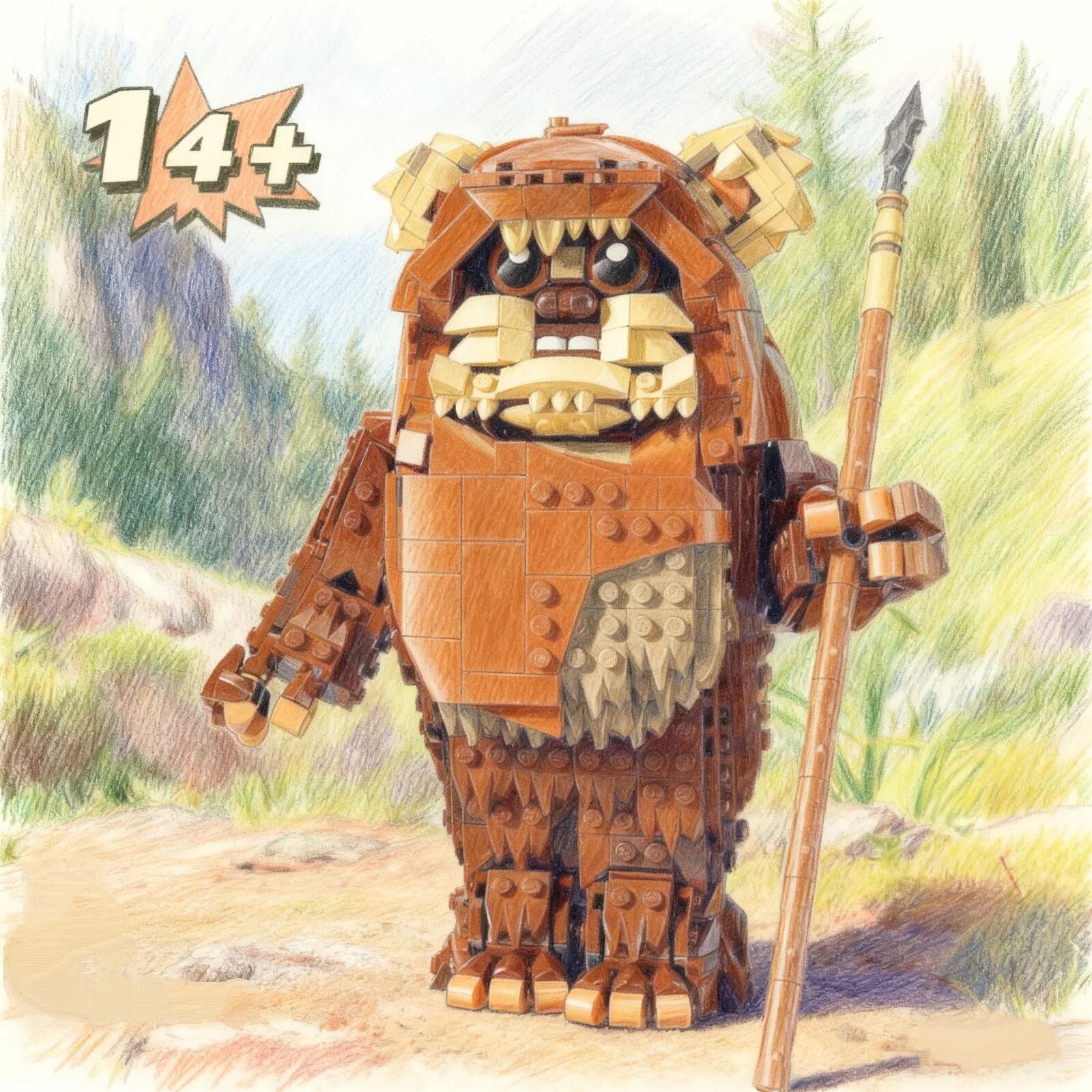 

1010pcs Star Interstellar Conflict Wars Wicket Jungle Warrior Sentinel 75430 Building Block Toy Birthday Christmas Gift