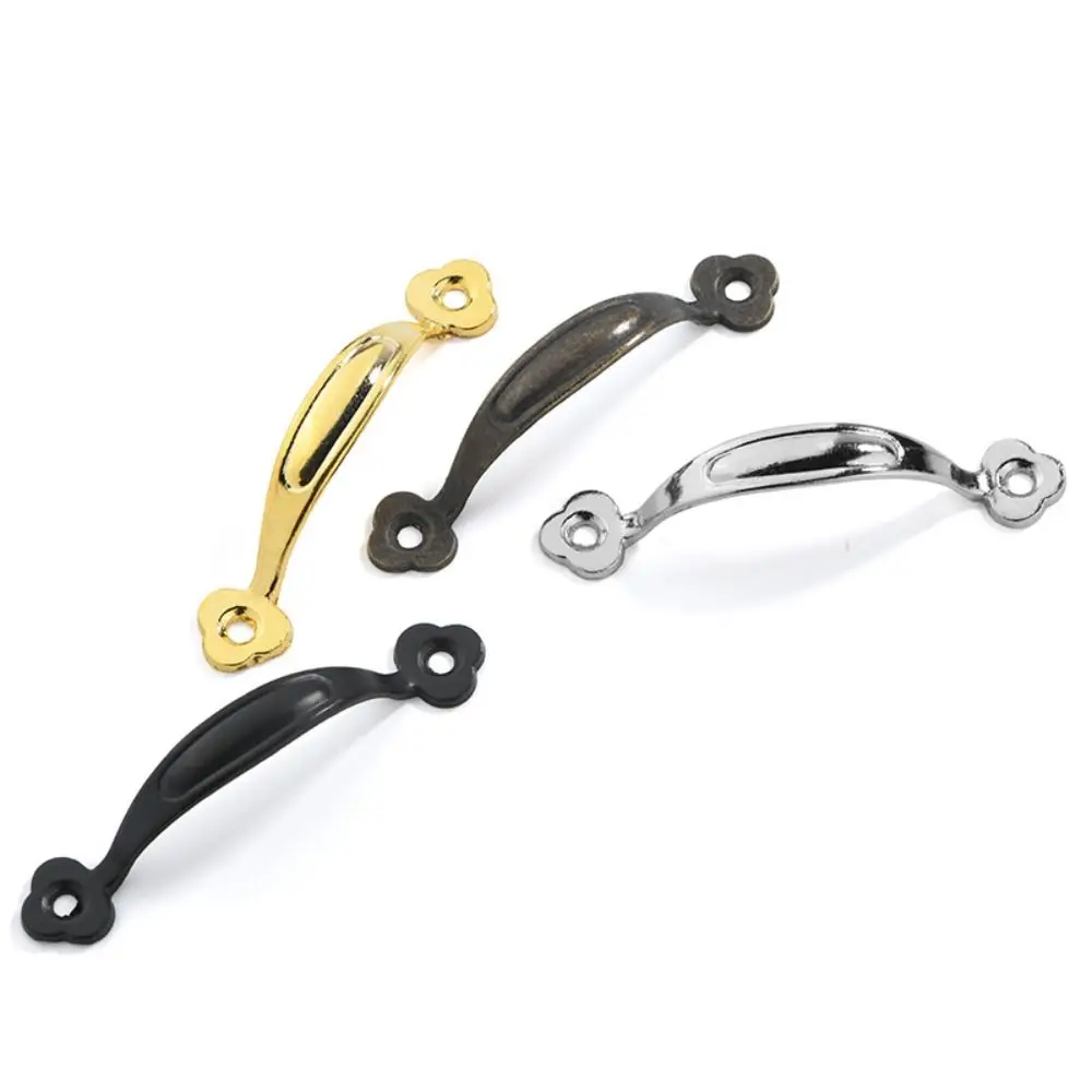 Bronze Arched Cabinet Door Handles Antique Chinese Style Drawer Pulls Luxury Zinc Alloy Cabinet Handles