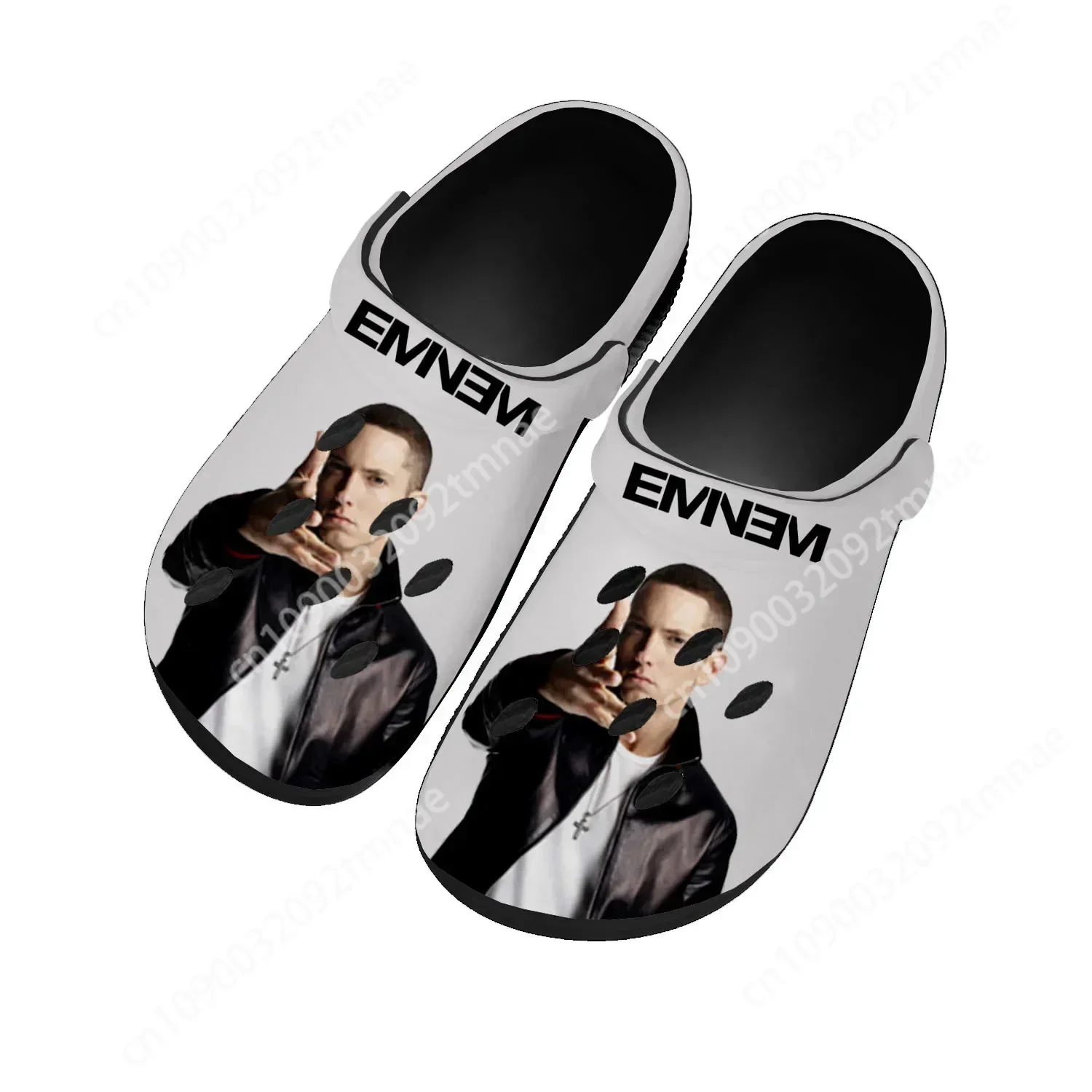 

Eminem Hip Hop Rapper Music Popular Home Clogs Custom Water Shoes Mens Womens Teenager Shoes Clog Breathable Beach Hole Slippers