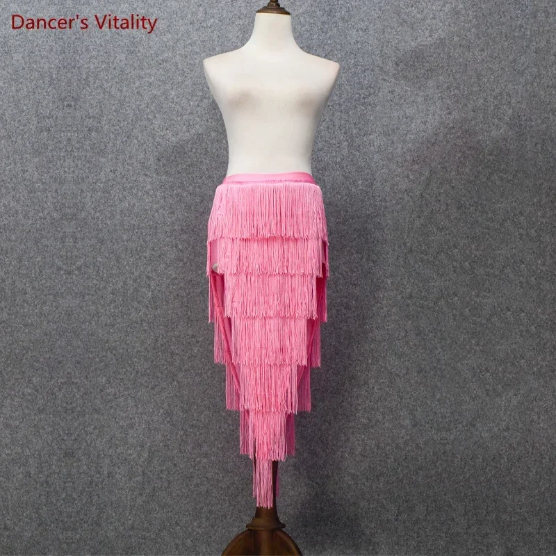 Women Belly Dance Skirt Clothing Sexy Latin Dance Competition Dress Customized Child Oriental Dance Fringes Performance Skirt