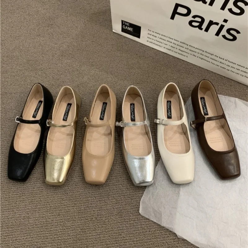 Spring Autumn Single Shoes Fashion Shallow Slip on Women Flat Shoes Ladies Casual Outdoor Ballerina Shoe Mary Jane Shoes