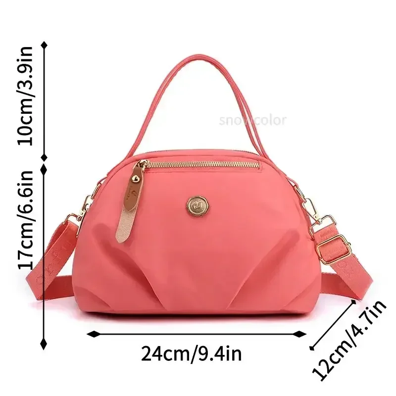 BBA169 Fashion CrossBody Bag for Women Messenger s Waterproof Nylon Shoulder  Ladies Handbag Pink