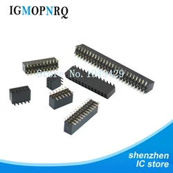 10PCS SMT 1.27mm 1.27 Double Row Female Breakaway PCB Board Pin Header socket Connector Pinheader 2*5 2*10 2*12 2*15 2*20 2* SMD