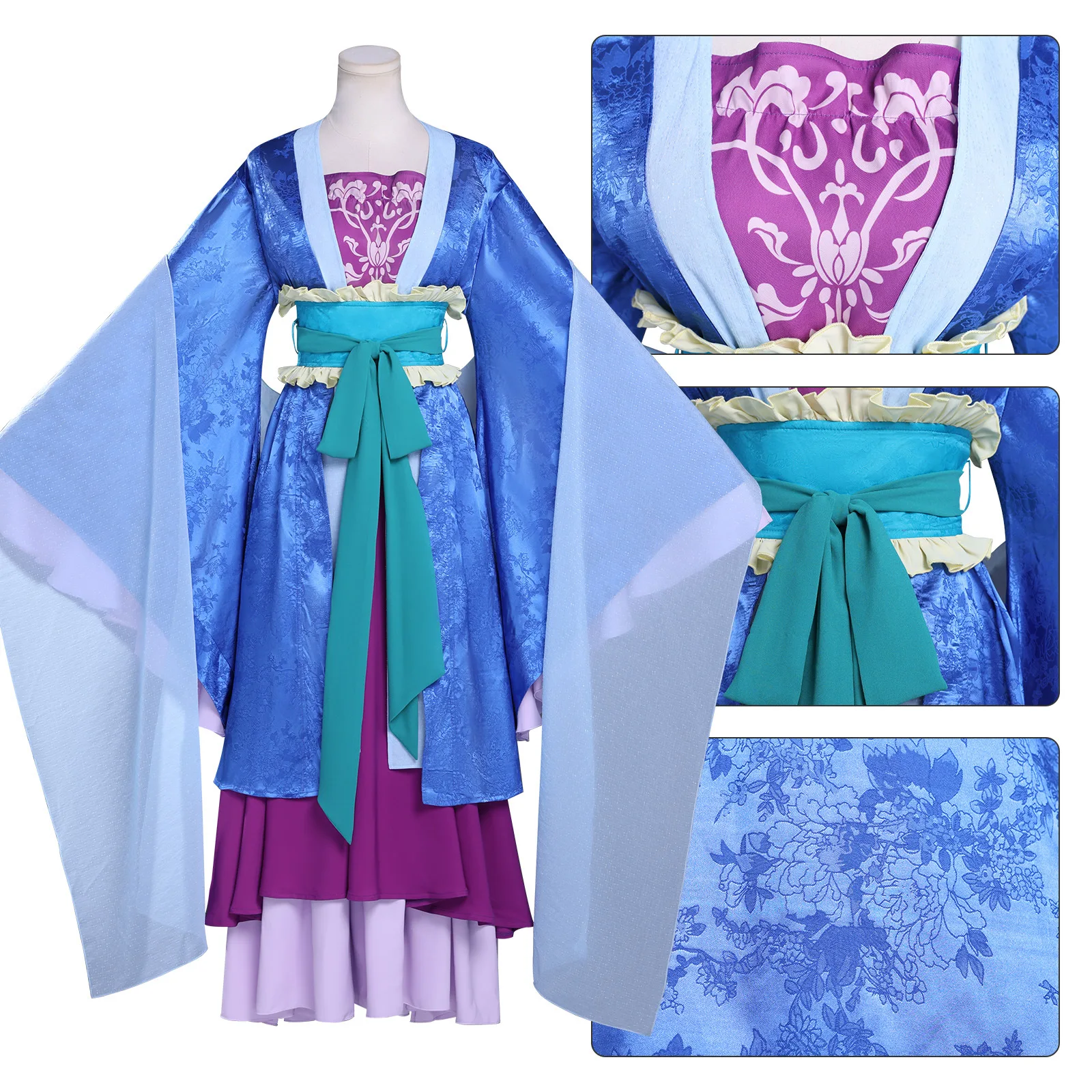 Lihua Cosplay Costume Rifa Traditional Chinese Emperor Consort Dress Wig Full Set Rifa Hanfu Style view 5