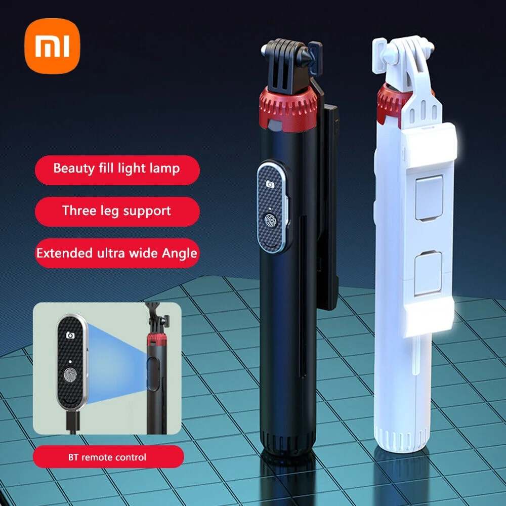 Xiaomi Dual LED Selfie Stick Tripod 1.6m Bluetooth Remote for Samsung/Android Smartphone Recording Video