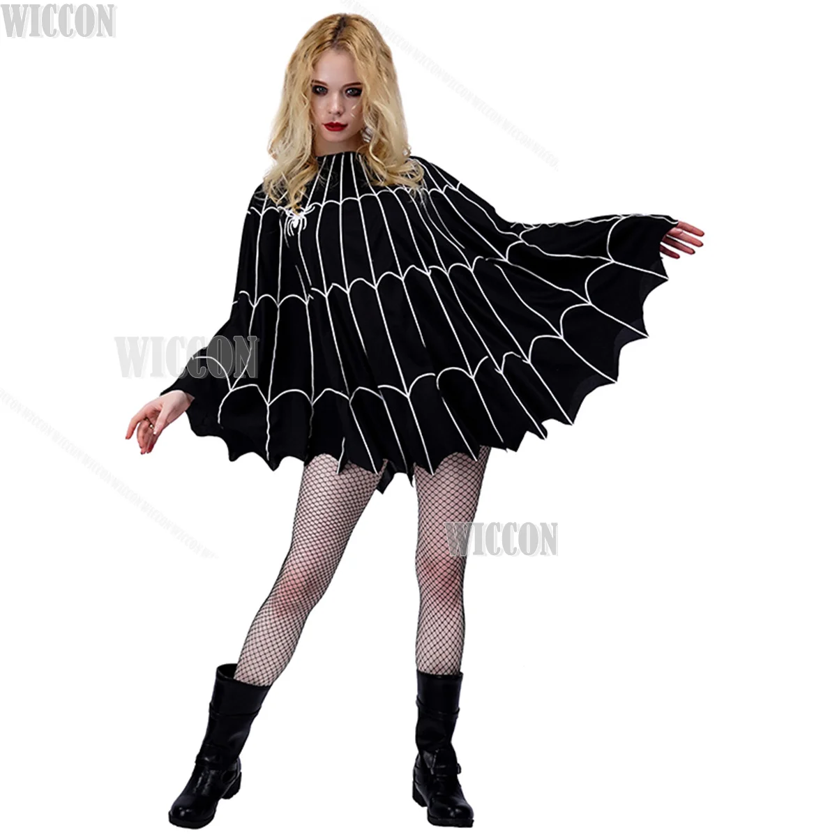 Black Bat Vampire Cosplay Costume Set para Homens e Mulheres, Uniforme de Festa de Halloween, Roupas Padrão Aranha, Capa, Capa, Onesize Stage Show