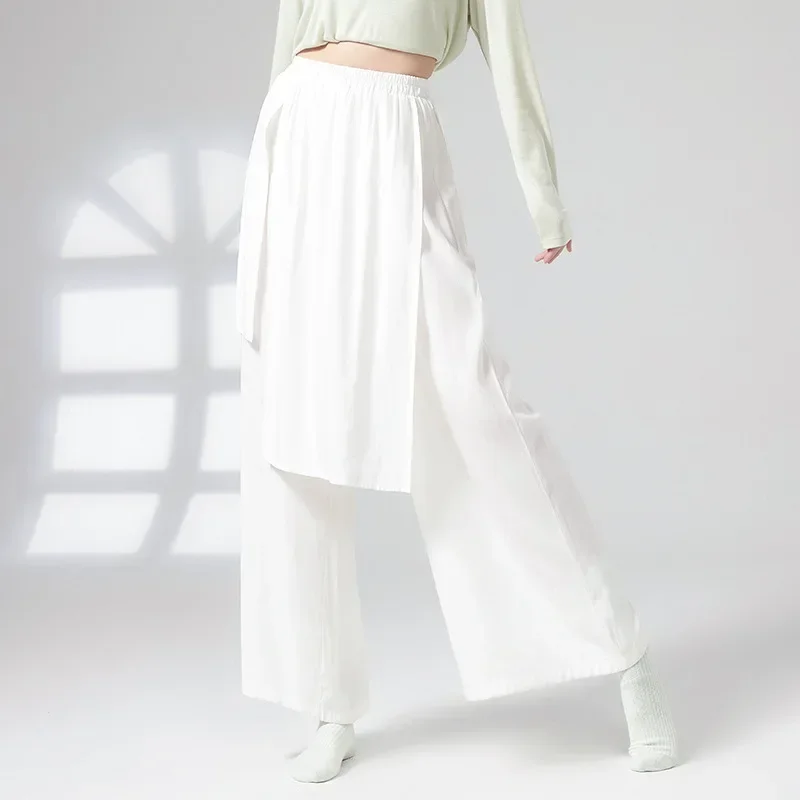 Dansbroek elegante broek met wijde pijpen losse Chinese dans nieuwe lichaamstrainingskleding