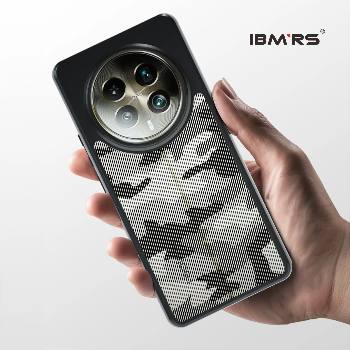 IBMRS for Realme P1 Pro/12 Pro/Pro+  Case, Prevents Accidental Drops Non-Slip Anti-Yellowing Camo Transparent Phone Cover