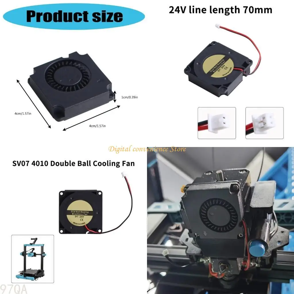

97qa Printer Part arte Part Quare Обновление двойное охлаждение вентилятор 40 мм 40x40x10 мм