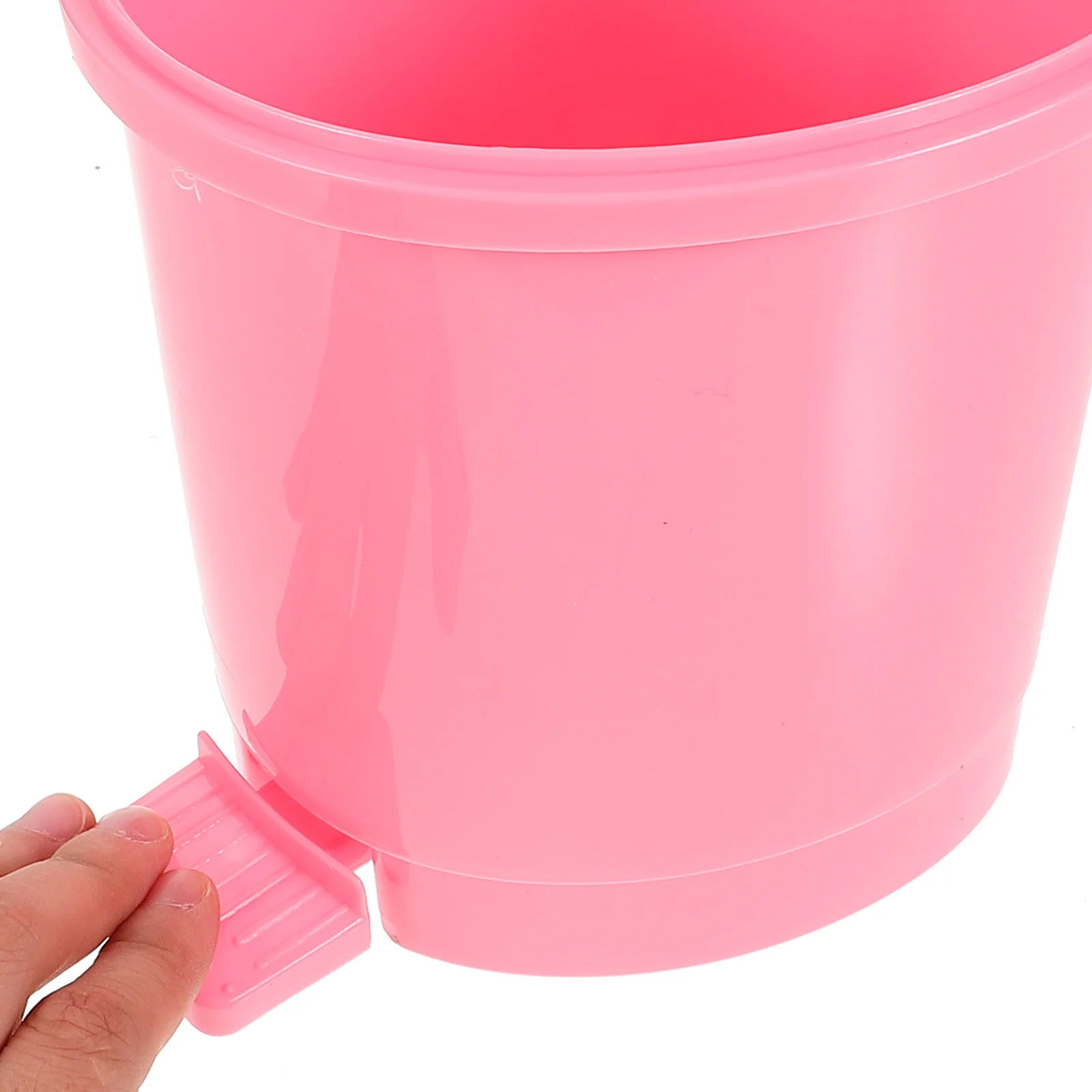 

Mini Trash Cans Decorative Rubbish Bin Small Pink Cartoon Shaped Wastebasket for Office Bedroom Living Room Kitchen Easy Clean